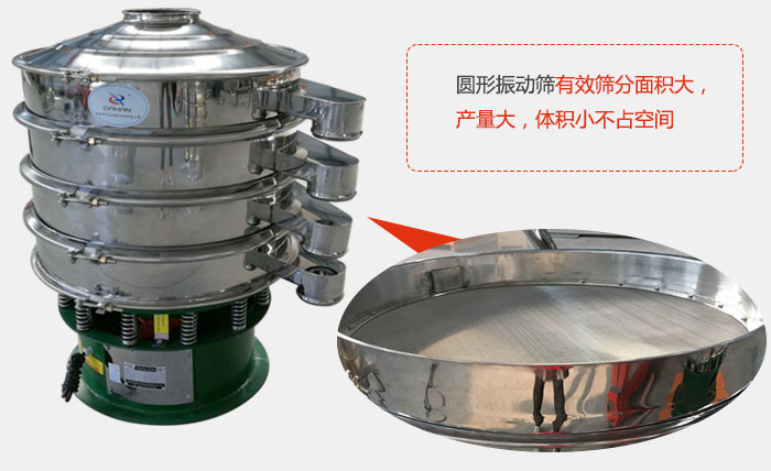 圓形麻豆免费版免费下载有效篩分麵積大，產量大，體積小不占空間。