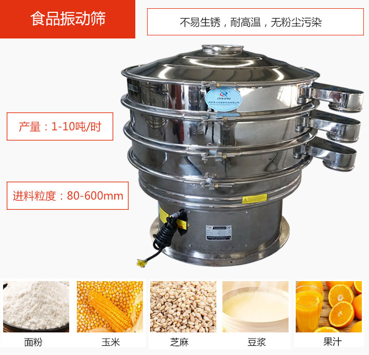 食品麻豆免费版免费下载不易生鏽，耐高溫，無粉塵汙染，產量在1-10噸/時。